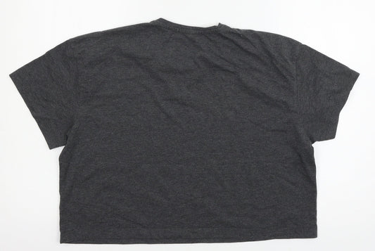 New Look Girls Grey Jersey Basic T-Shirt Size M - Bust doing nothing