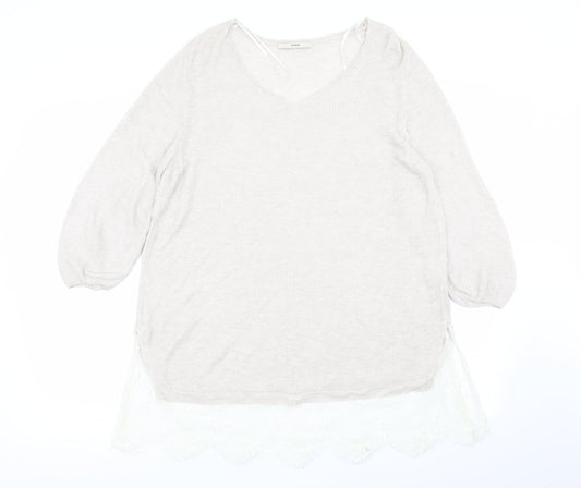 Womens UK Size 18 Asda George Beige Pullover Jumper