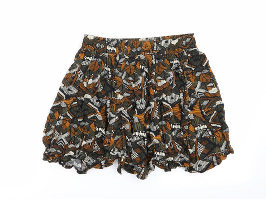 OVS Womens Multicoloured Geometric Flare Skirt Size M - Stretch waistband