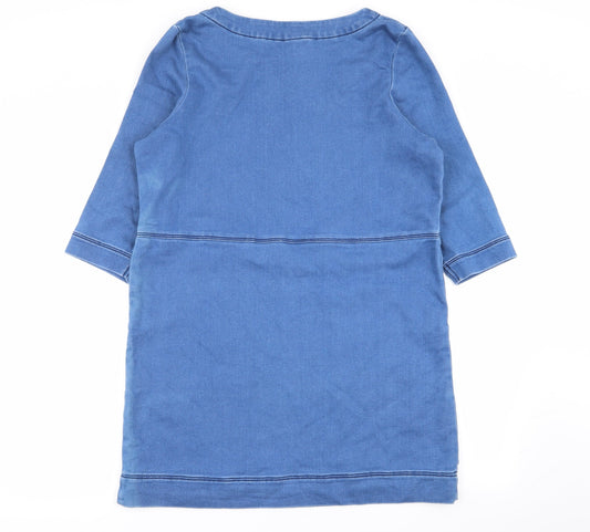 Nutmeg Womens Blue A-Line Size 12