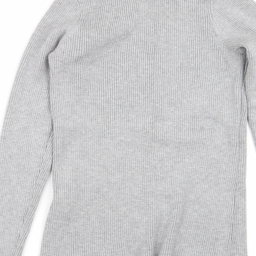 Lipsy Womens Grey Basic T-Shirt Size 8