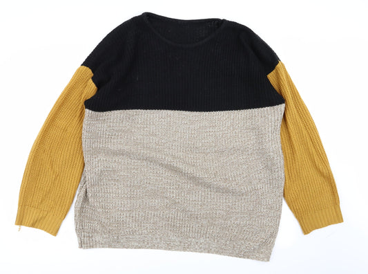 Womens UK Size L SheIn Multicoloured Pullover Jumper