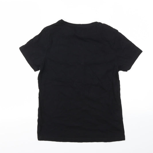 George Womens Black Basic T-Shirt Size 8