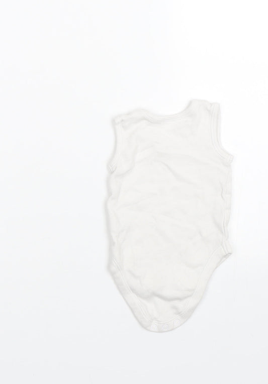 nutnmeg Baby White Basic Tank Size 3-6 Months