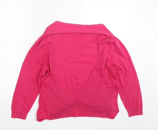 Womens UK Size 14 NEXT Pink Cardigan Jumper