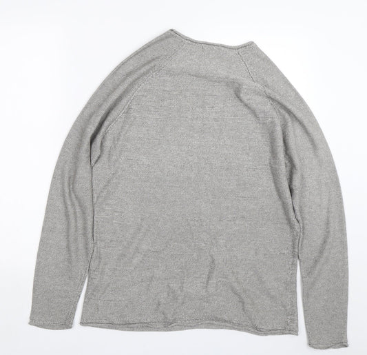 New Look Mens Grey Pullover Jumper Size M