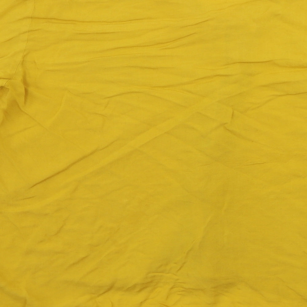 Womens UK Size 14 Atmosphere Yellow Basic Button-Up