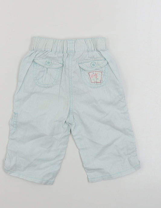 Cherokee Girls Blue Cargo Trousers Size 12-18 Months