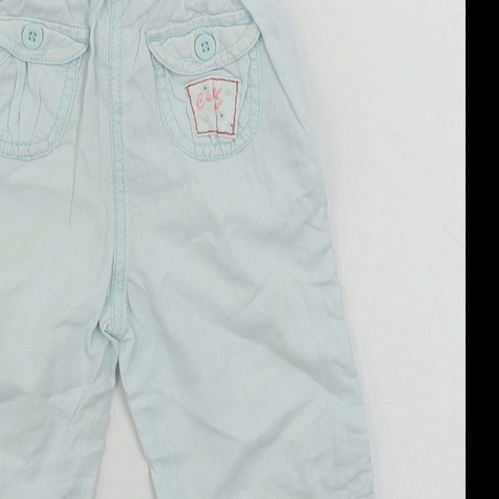 Cherokee Girls Blue Cargo Trousers Size 12-18 Months