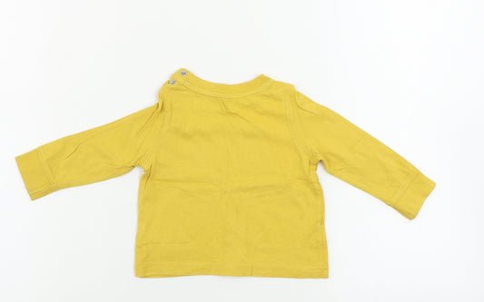 Mothercare Boys Yellow Basic T-Shirt Size 6-9 Months