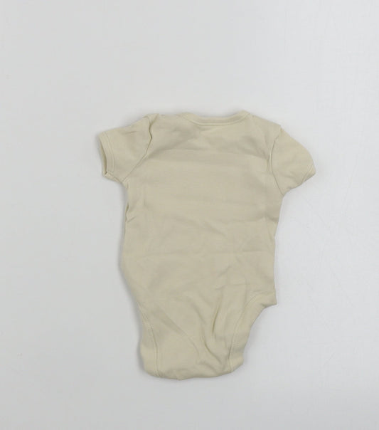 George Baby Beige Babygrow One-Piece Size 0-3 Months
