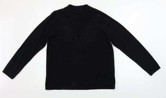 Womens UK Size M bm collection Black Pullover Jumper