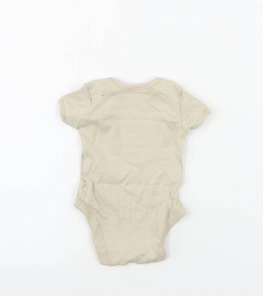 George Baby Beige Babygrow One-Piece Size 0-3 Months