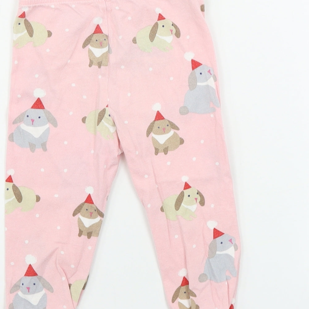 Marks and Spencer Girls Pink Sweatpants Trousers Size 2 Years