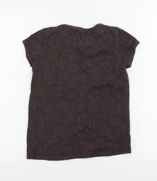 Very Girls Brown Basic T-Shirt Size 9 Years
