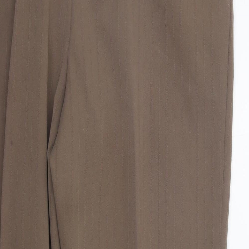 Womens UK Size 14 Preworn Regular Fit Brown Trousers