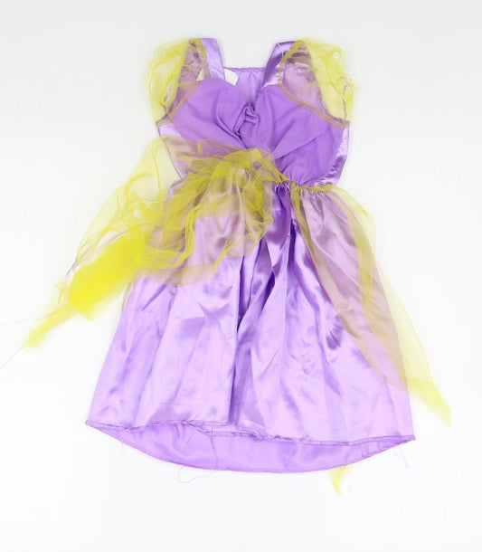 Preworn Girls Purple A-Line Size 3 Years - Sequin detail