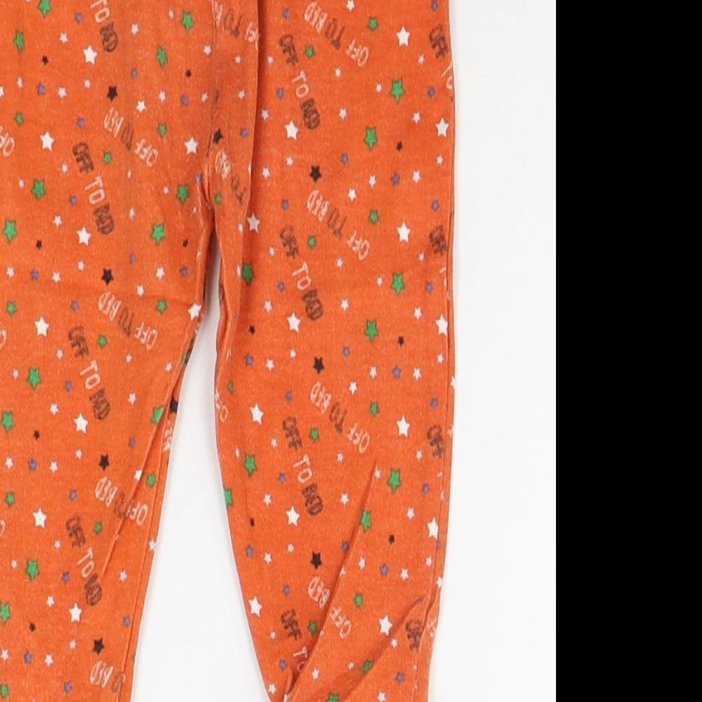Earlydays Girls Orange Geometric Jogger Leggings Size 6-9 Months