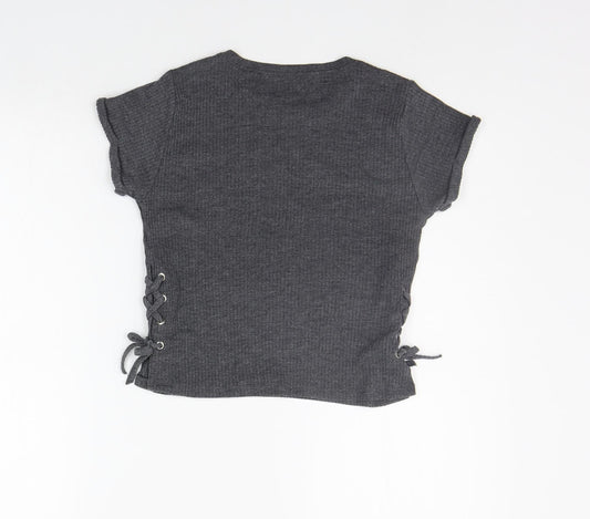 915 Generation Girls Grey Basic Polo Size 12-13 Years