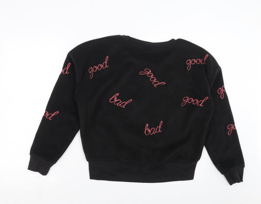 Womens UK Size L French Connection Black Pullover Sweatshirt