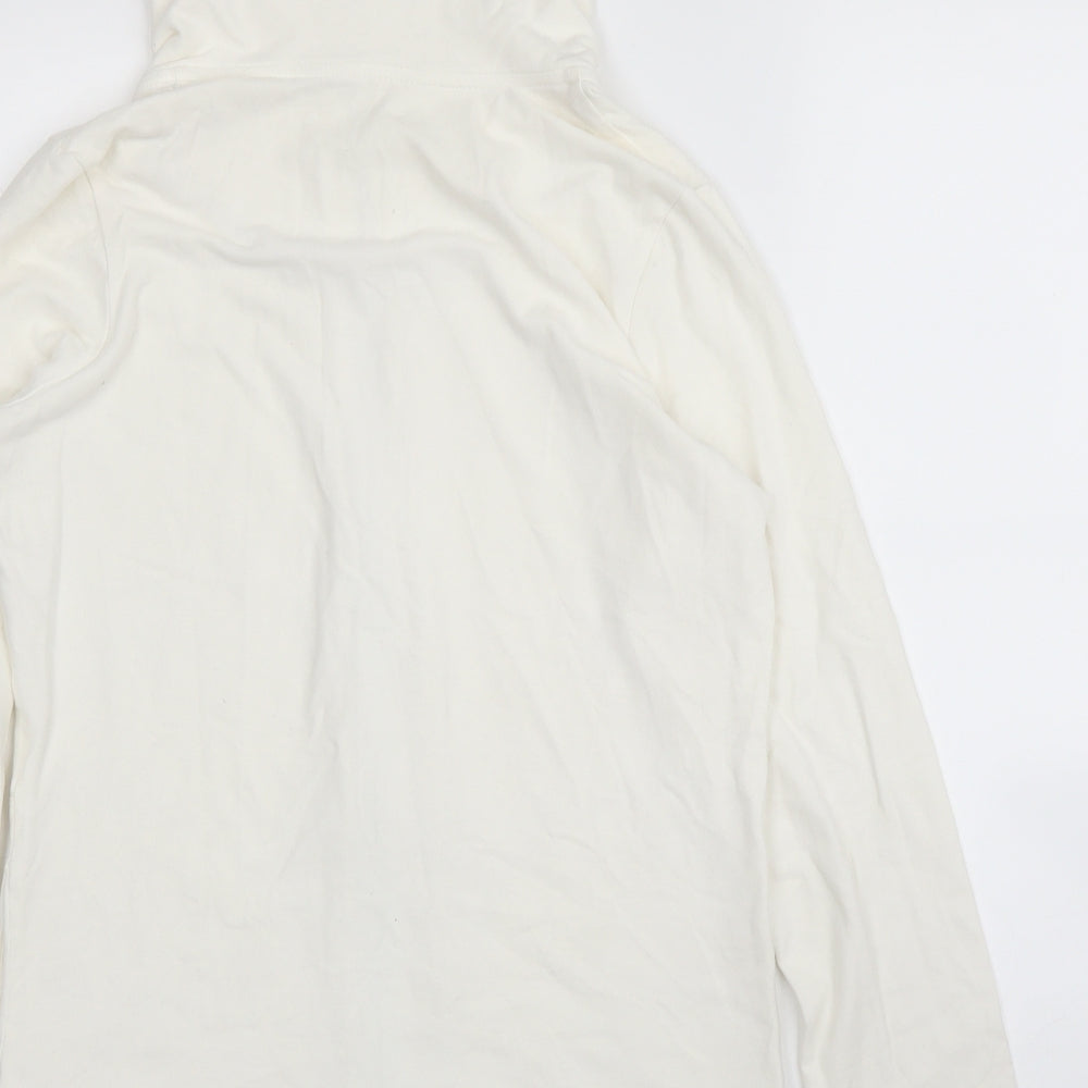 Womens UK Size M NEXT White Full Zip Jumper