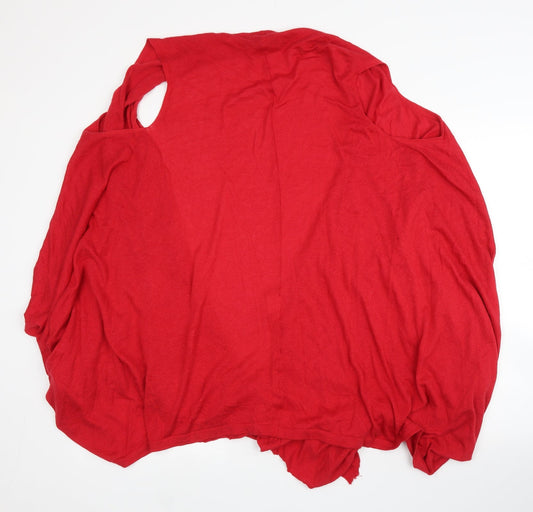 Novinza Womens Red Cardigan Jumper Size M