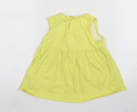 Debenhams Girls Yellow Basic Blouse Size 3 Years