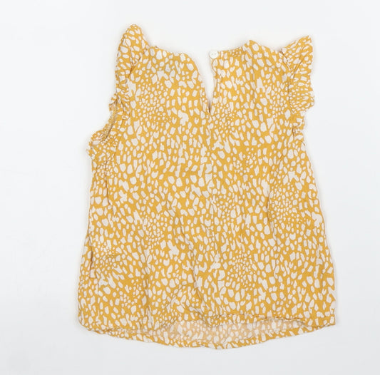 Primark Girls Yellow Basic Blouse Size 3 Years