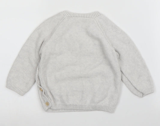 George Girls Grey Pullover Jumper Size 6-9 Months