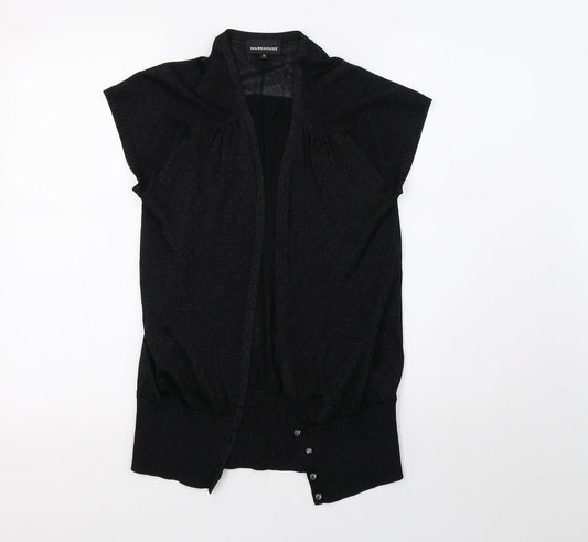 Womens UK Size 14 Warehouse Black Cardigan Jumper