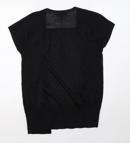 Womens UK Size 14 Warehouse Black Cardigan Jumper