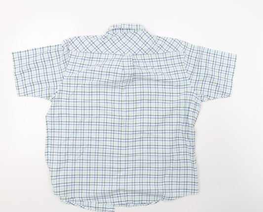 EWM Mens Blue Check Polo Size XL