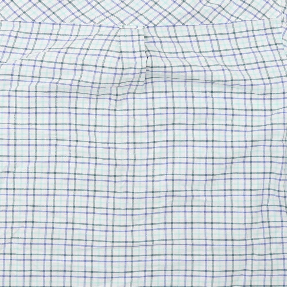 EWM Mens Blue Check Polo Size XL