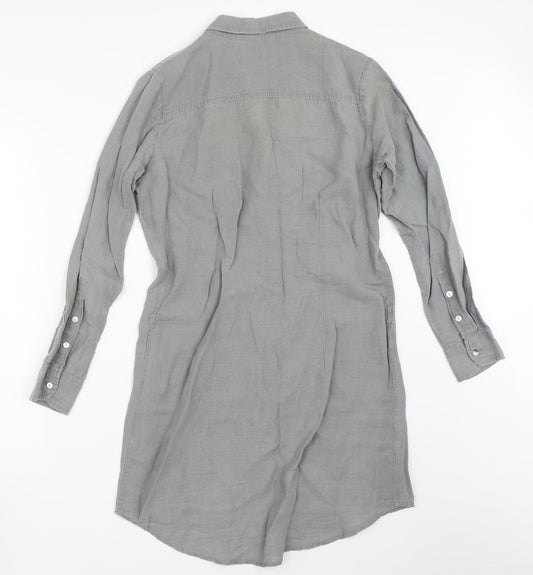 YAYA Womens Grey Shirt Dress Size 36