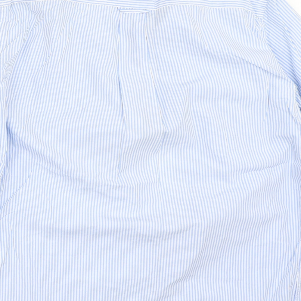 Mens UK Size S NEXT Blue Button-Up Long Sleeve Casual Shirt