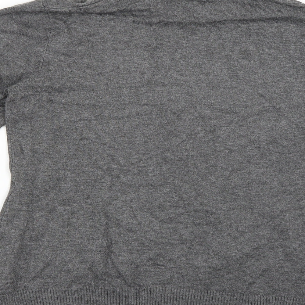 Womens UK Size S Soaked in Luxury Grey Basic Blouse