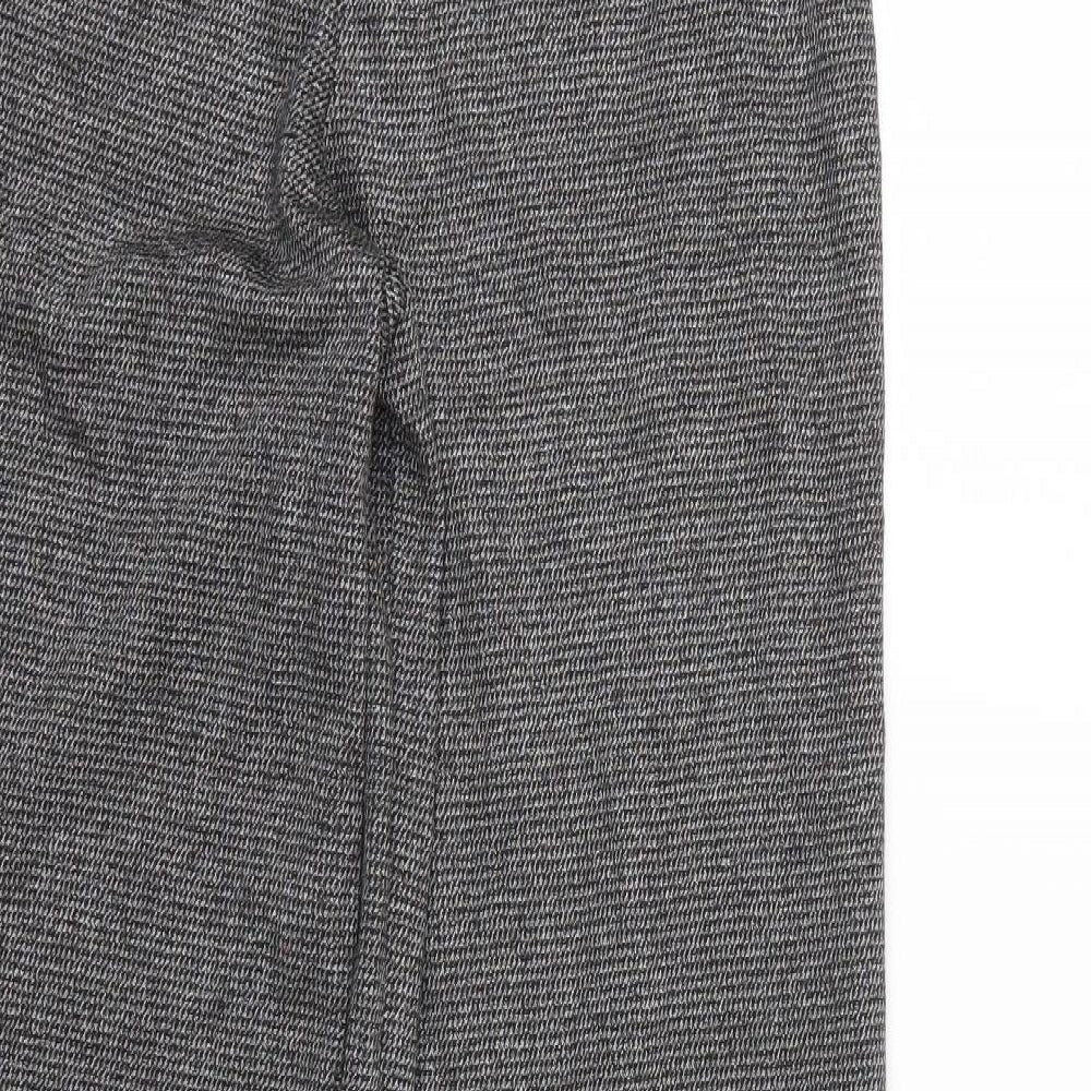 TU Womens Grey Check Trousers Size 14 L28 in