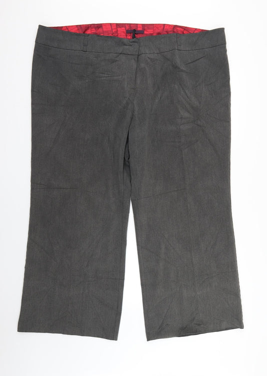 Womens UK Size 20 Evans Regular Fit Grey Trousers