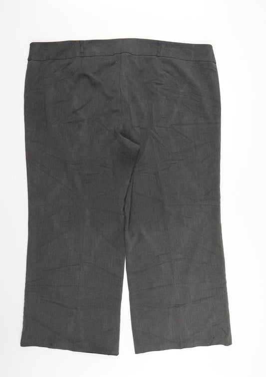 Womens UK Size 20 Evans Regular Fit Grey Trousers