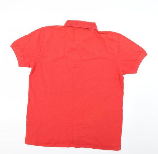 George Mens Red Polo Size L