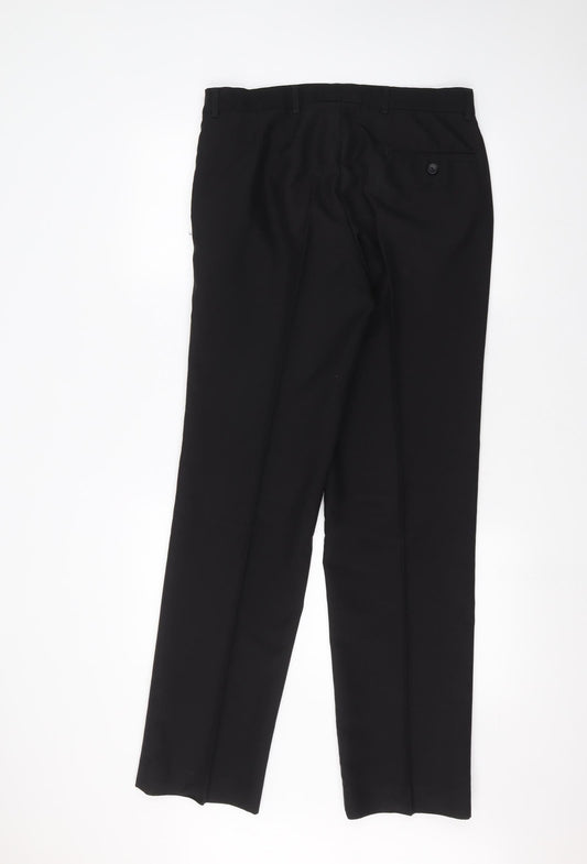 F&F Mens Black Trousers Size 32 in L32 in