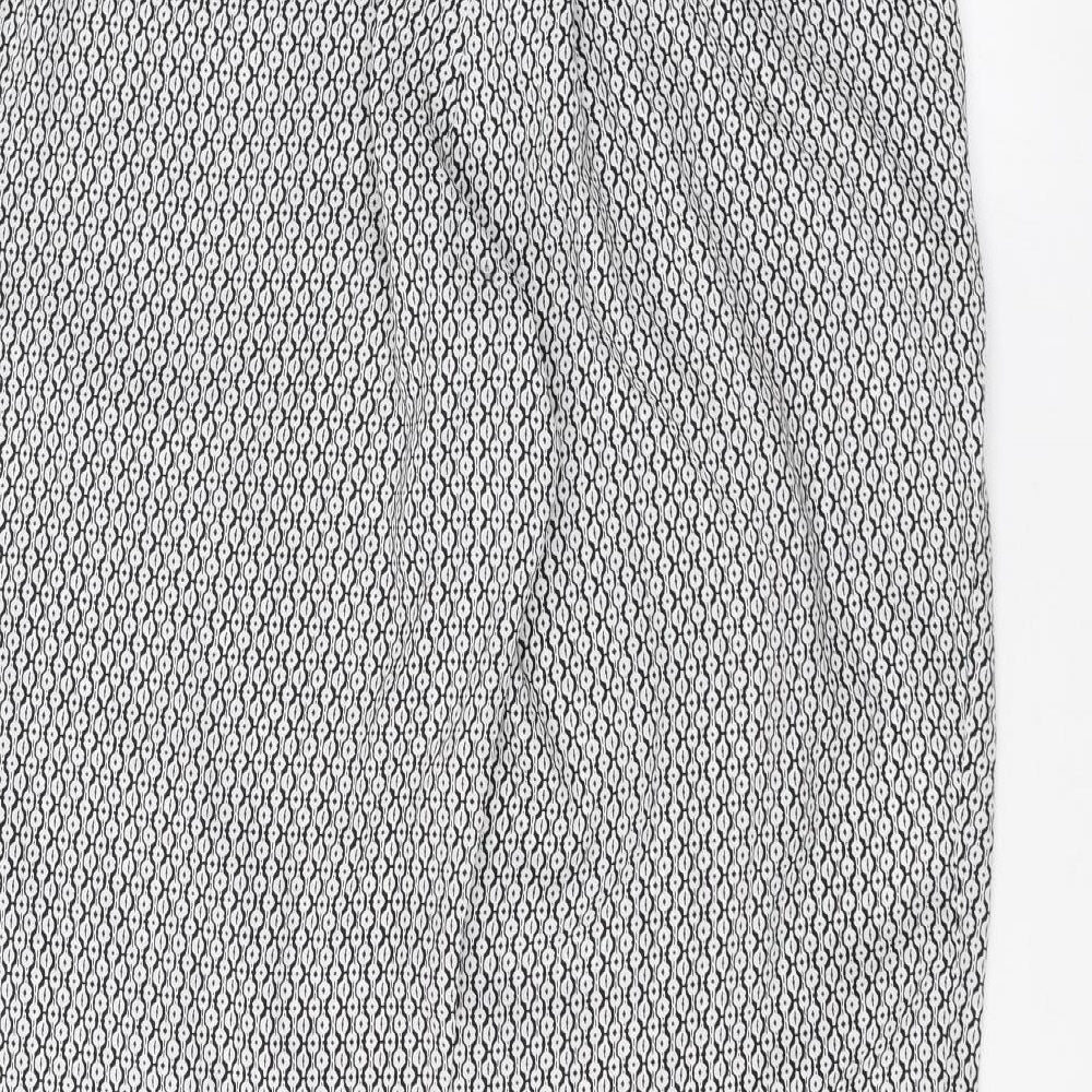 Womens UK Size 14 H&M Regular Fit White Trousers