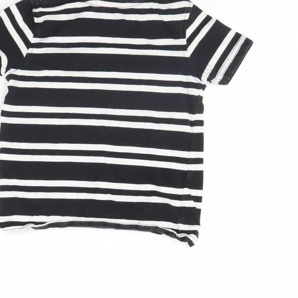 George Boys Black Striped Basic T-Shirt Size 2 Years