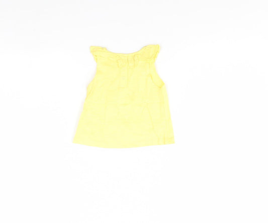 Mothercare Baby Yellow Basic Blouse Size 3-6 Months