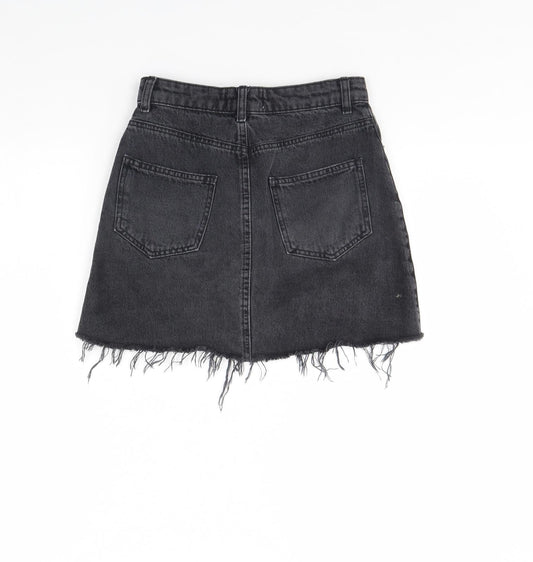 Miss Selfridge Womens Black  Denim Mini Skirt Size 6
