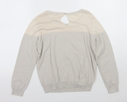 Anthology Womens Beige Pullover Jumper Size 14