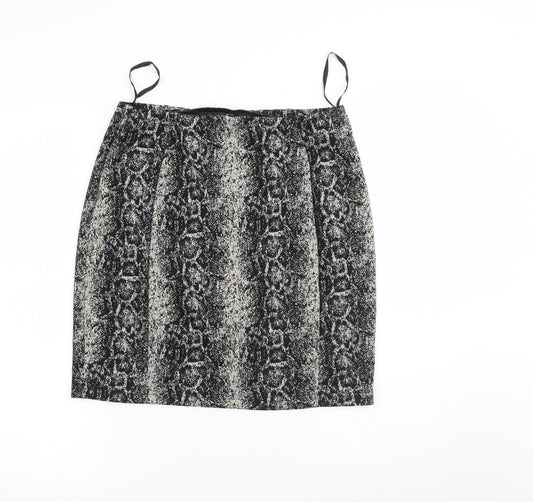 Papaya Womens Brown Animal Print  Mini Skirt Size 12