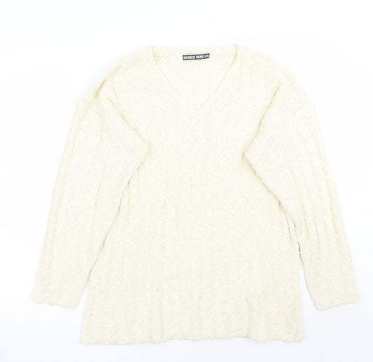 Womens UK Size M Debbie Morgan Ivory Pullover Jumper