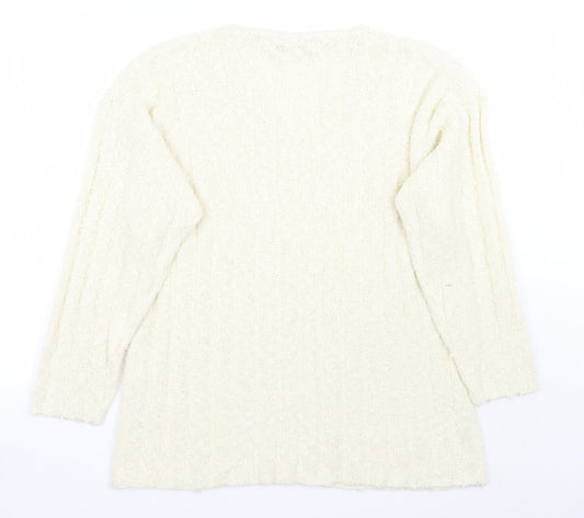 Womens UK Size M Debbie Morgan Ivory Pullover Jumper