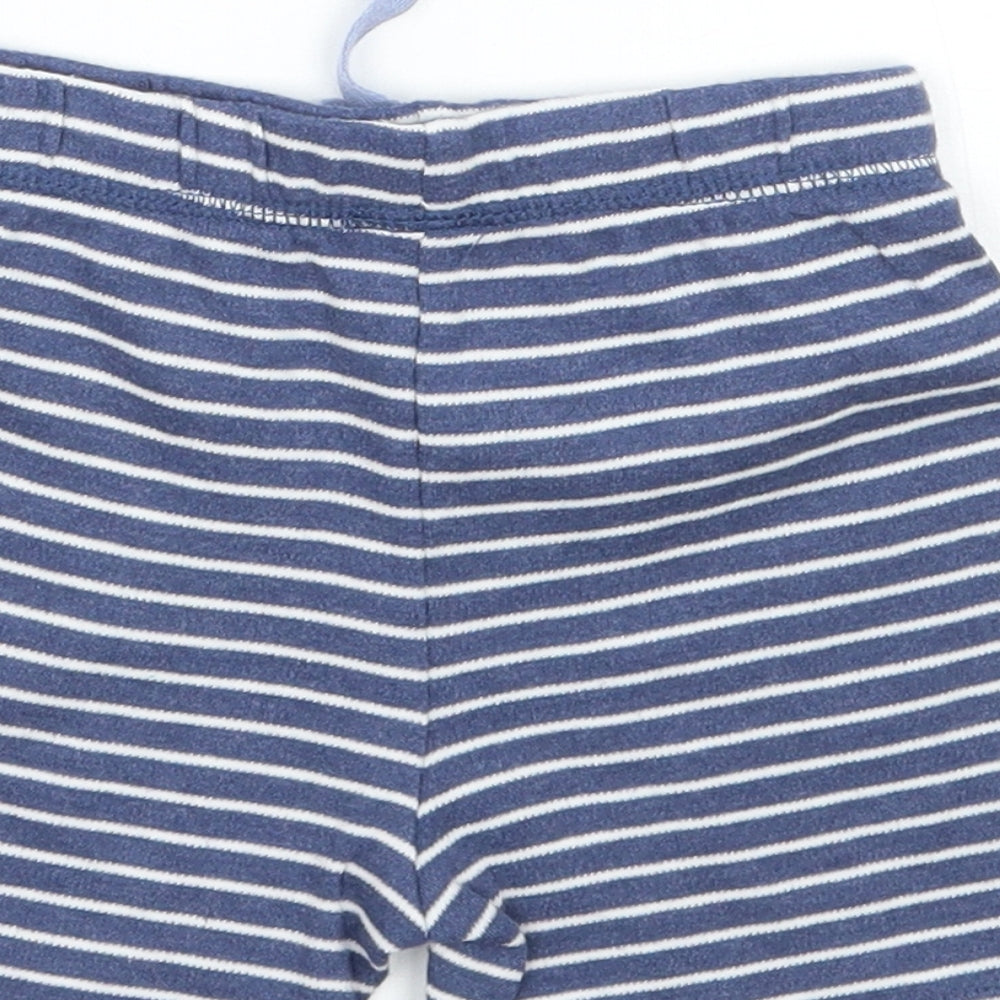 Brand and care label for George Baby Blue Striped sweatpants, size 6-9, Months